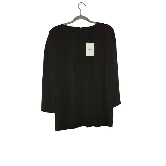 NWT Theory dark green Lauret size 12 blouse - Picture 1 of 7